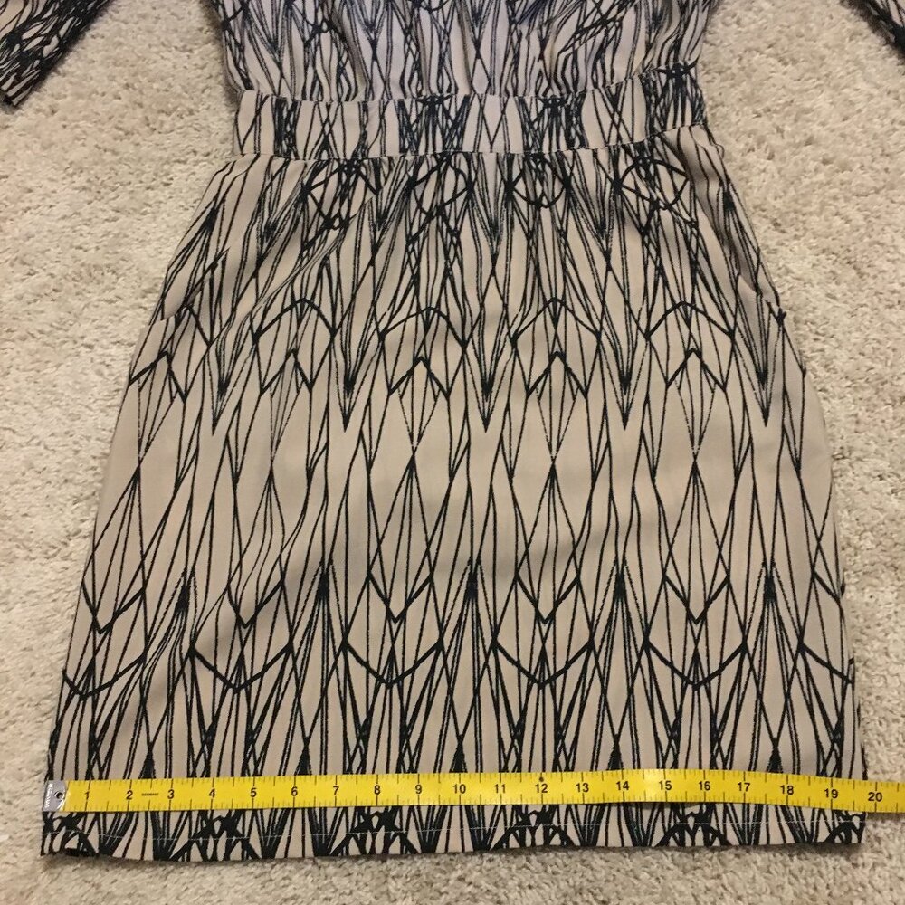Presley Skye Retro 70s Geometric Tesseract Wrap Dress Tie Back Small - Picture 13 of 15